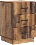 vidaXL Noptiera cu 3 sertare, aspect lemn vechi, 43 x 41 x 63, 5 cm (895253)