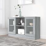 vidaXL Dulap vitrina, gri sonoma, 120x30, 5x70 cm, lemn prelucrat GartenMobel Dekor (815628) Comoda