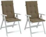 vidaXL Perne scaun spatar înalt 2buc melanj gri taupe120x50x4cm textil GartenMobel Dekor (4002436)