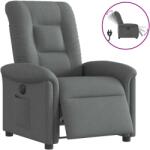 vidaXL Fotoliu rabatabil electric, gri închis, material textil GartenMobel Dekor (3303235)