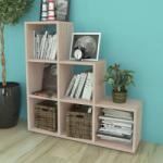 vidaXL Biblioteca în trepte / Raft de expunere 107 cm Stejar GartenMobel Dekor (242553) Biblioteca