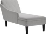 vidaXL Sezlong cu perna si cotiera dreapta, gri nor, textil GartenMobel Dekor (4009770)