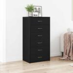 vidaXL Bufeta cu 6 sertare Stejar negru 50x34x96 cm Lemn prelucrat GartenMobel Dekor (862442) Comoda
