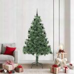 vidaXL Brad de Craciun cu 300 LED cu suport Verde 210 cm PVC GartenMobel Dekor (3396390)