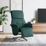 vidaXL Fotoliu rabatabil cu suport de picioare, verde închis, textil GartenMobel Dekor (356661)