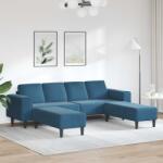 vidaXL Canapea pentru living 3 pcs albastru 250 x 188 x 76 cm GartenMobel Dekor (3335121) Canapea