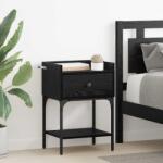 vidaXL Noptiera 2 pcs Stejar negru 40 x 29 x 60 cm Lemn compozit GartenMobel Dekor (881831)