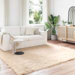vidaXL Covor din Lana Faux Tafalla Bej 200 x 200 cm Poliester GartenMobel Dekor (42021489) Covor