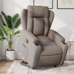 vidaXL Fotoliu rabatabil cu ridicare pe verticala, gri taupe, textil GartenMobel Dekor (3204490)