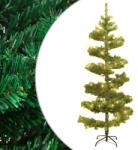 vidaXL Brad Craciun pre-iluminat ondulat cu suport, verde, 150 cm, PVC GartenMobel Dekor (344650)