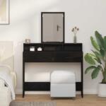 vidaXL Masa de Machiaj Stejar Negru 100 x 41 x 140 cm Lemn compozit GartenMobel Dekor (865146)