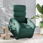 vidaXL Fotoliu electric rabatabil cu ridicare, verde închis, textil GartenMobel Dekor (3204008)