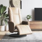 vidaXL Fotoliu rabatabil cu suport picioare cappuccino piele ecologica GartenMobel Dekor (356508)