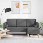 vidaXL Set de canapea cu perna Gri închis Poliester GartenMobel Dekor (42001914) Canapea