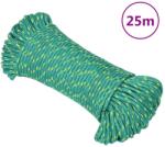 vidaXL Franghie de barca, verde, 3 mm, 25 m, polipropilena GartenMobel Dekor (152693)