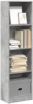 vidaXL Biblioteca, gri beton, 40x24x143 cm, lemn prelucrat GartenMobel Dekor (857786) Biblioteca