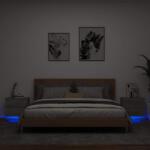 vidaXL Noptiere montate pe perete cu lumini LED, 2 buc. , sonoma gri GartenMobel Dekor (836823)