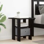 vidaXL Noptiera cu sertar Stejar Negru 41 x 40 x 45 cm Lemn compozit GartenMobel Dekor (8000422)