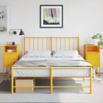 vidaXL Noptiere, 2 buc. , galben mustar, 36x39x78 cm, otel GartenMobel Dekor (846573)