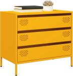 vidaXL Dulap, galben mustar, 68x39x58, 5 cm, otel laminat la rece GartenMobel Dekor (851295) Comoda