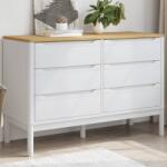 vidaXL Comoda cu sertare „FLORO, alb, lemn masiv de pin GartenMobel Dekor (374012) Comoda