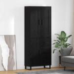 vidaXL Bufet cu sertar Stejar Negru 69, 5 x 34 x 180 cm Lemn compozit GartenMobel Dekor (3416280) Comoda