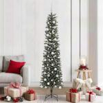vidaXL Brad de Craciun artificial Verde 210 cm PVC si Plastic si Otel GartenMobel Dekor (3395955)