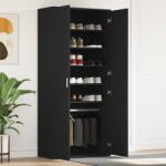 vidaXL Dulap pentru pantofi Negru 80 x 39 x 178 cm Lemn compozit GartenMobel Dekor (3333867) Pantofar