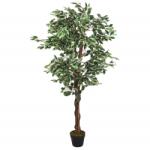 vidaXL Arbore ficus artificial 378 de frunze 80 cm verde GartenMobel Dekor (359025)