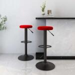 vidaXL Scaune de bar, 2 buc. , rosu vin, catifea GartenMobel Dekor (333149)