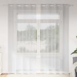 vidaXL Cortina din Voile 2 pcs Gri deschis 260 x 140 cm Poliester GartenMobel Dekor (4108001)