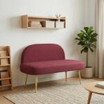vidaXL Banca tapitata cu spatar bordo 110 x 60 x 76 cm Poliester GartenMobel Dekor (42040759)