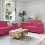 vidaXL Set canapea cu perne, 3 piese, rosu vin, catifea GartenMobel Dekor (3324671) Canapea