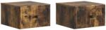 vidaXL Set 2 noptiere suspendate cu sertar, stejar fumuriu, 33 x 34, 5 x 20 cm (897926)