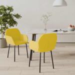 vidaXL Scaune de bucatarie, 2 buc. , galben, catifea GartenMobel Dekor (344708)
