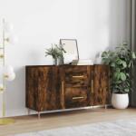 vidaXL Dulap, stejar fumuriu, 100x36x60 cm, lemn compozit GartenMobel Dekor (828161) Comoda