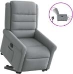vidaXL Fotoliu electric rabatabil cu ridicare, gri deschis, textil GartenMobel Dekor (3303334)