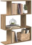 vidaXL Biblioteca/separator 3 nivel stejar artizanal 70x24x97 cm lemn GartenMobel Dekor (858119) Biblioteca