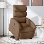 vidaXL Fotoliu electric rabatabil cu ridicare, maro, textil GartenMobel Dekor (3204006)