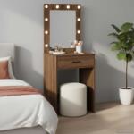 vidaXL Birou de Toaleta Stejar închis 50 x 41 x 135 cm Lemn compozit GartenMobel Dekor (865043)