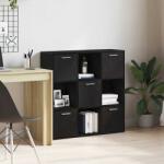 vidaXL Biblioteca, stejar negru, 90x28x90 cm, lemn prelucrat GartenMobel Dekor (862503) Biblioteca