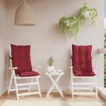 vidaXL Perne scaun cu spatar înalt 2 buc, rosu, tesatura Oxford GartenMobel Dekor (377629)