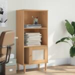 vidaXL Biblioteca SENJA aspect ratan maro 60x35x130 cm lemn masiv pin GartenMobel Dekor (358058) Biblioteca