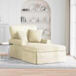 vidaXL Chaise Lounge cu fusta Crem 91 x 157 x 91 cm Tesatura din dungi GartenMobel Dekor (42022950)