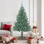 vidaXL Brad de Craciun cu 300 LED cu suport Verde 180 cm PVC GartenMobel Dekor (3396387)