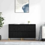 vidaXL Bufeturi 2 pcs Stejar Negru 60 x 35 x 70 cm Lemn compozit GartenMobel Dekor (3415604) Comoda