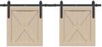 vidaXL Set usi glisante pentru dulap 122 cm otel carbon GartenMobel Dekor (4009664)