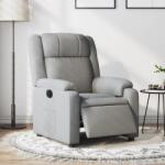vidaXL Fotoliu rabatabil electric, gri deschis, textil GartenMobel Dekor (3205178)