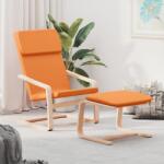 vidaXL Scaun de relaxare cu taburet, galben închis, material textil GartenMobel Dekor (3154420)