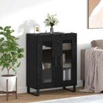 vidaXL Bufet Stejar Negru 69, 5 x 34 x 90 cm Lemn compozit GartenMobel Dekor (887209) Comoda